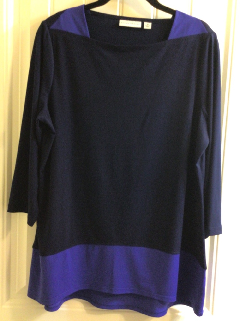 Susan Graver Colorblock 3/4-Sleeve Tunic